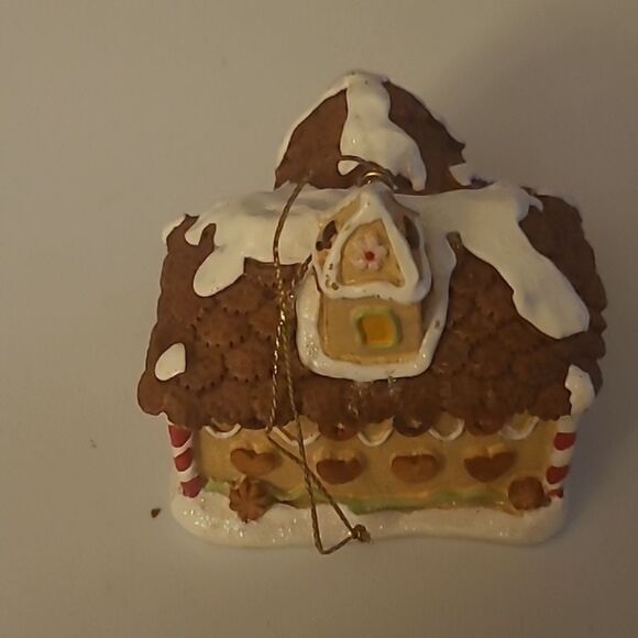 Ceramic Gingerbread House  Ornament - Picture 3 of 6